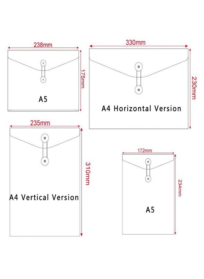 Funny live 10 Pcs A4 Kraft String Envelope File Folders Organizer For Projects | Contracts | Bills | Meeting Documents Pockets Office Supplies (Horizontal Version A4) - Image 5