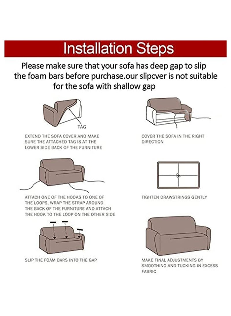 GOLDEN MILLION Stretch Sofa Slipcovers Non-slip Armchair Couch Cover With Elastic Straps Furniture Frotector Washable Anti-Skid - Image 4