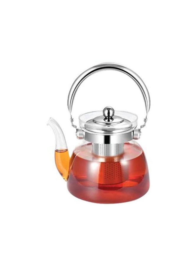 Tradeo 2200ml Glass Teapot with Stainless Steel Infuser, Heat-Resistant Borosilicate Glass Stovetop Kettle - Image 1