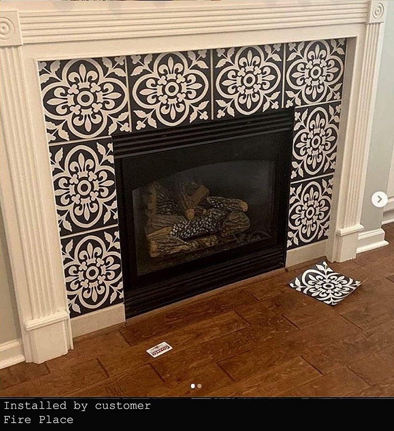 WALLTON - Moroccan - 1A Tile Stickers for Kitchen Backsplash Bathroom Floor Wood Glass Stick Home Décor Furniture (Multicolour, 4x4 Inch 36 pic), Pack of 1 - Image 4