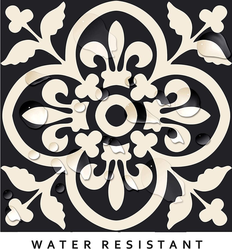 WALLTON - Moroccan - 1A Tile Stickers for Kitchen Backsplash Bathroom Floor Wood Glass Stick Home Décor Furniture (Multicolour, 4x4 Inch 36 pic), Pack of 1 - Image 2