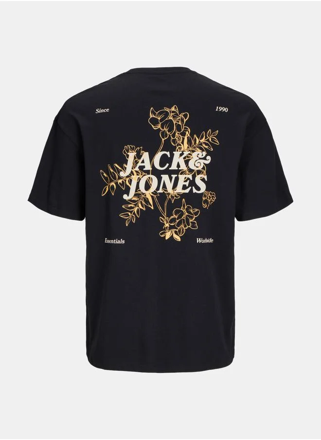 JACK & JONES Back Graphic Crew Neck Wide Fit T-Shirt