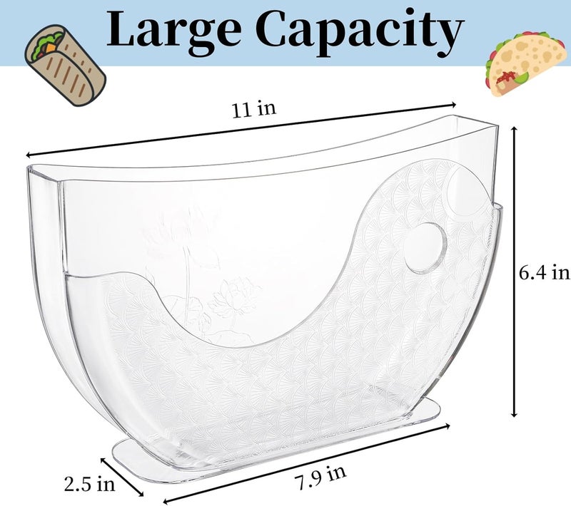 WRINGKIT 2 Pack Rice Paper Water Bowl Dipper Spring Roll Water Bowl with Side Pocket Plastic Rice Paper Holder for Spring Summer Roll Maker Rice Paper Wrappers - Image 2