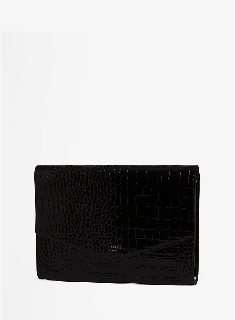 Ted Baker Croc Effect Icon Envelope Pouch