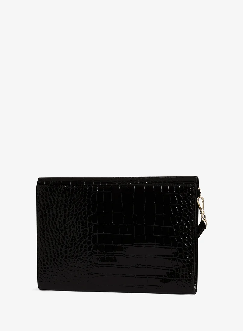 Ted Baker Croc Effect Icon Envelope Pouch
