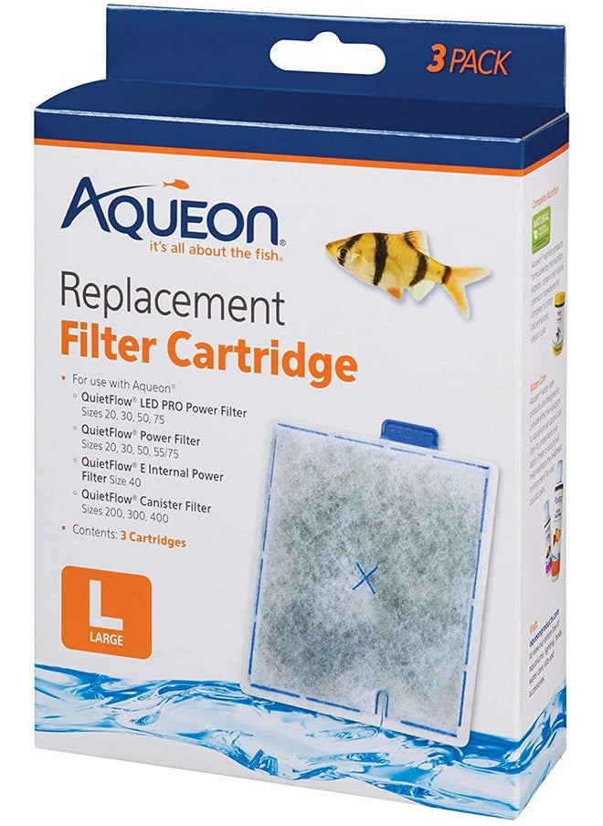 Aqueon - 12 Pack Of Replacement Filter Cartridges, Large, For Quietflow Aquarium Filters - Image 1