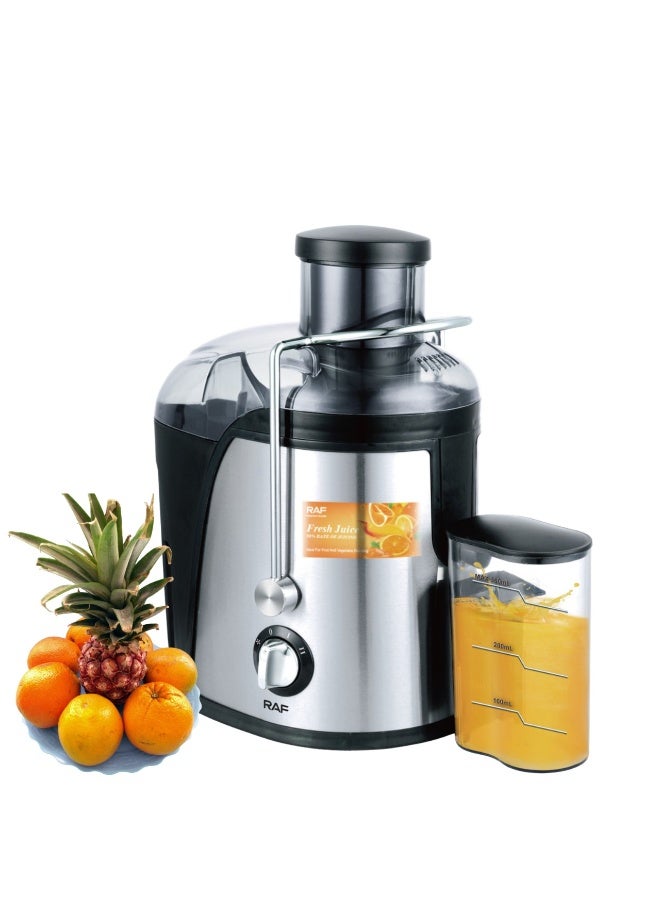 RAF 250W Juicer Extractor – Stainless Steel Fast Juice Maker with 350ml Jug, 18,000 RPM Motor & Low Noise Operation - Image 2