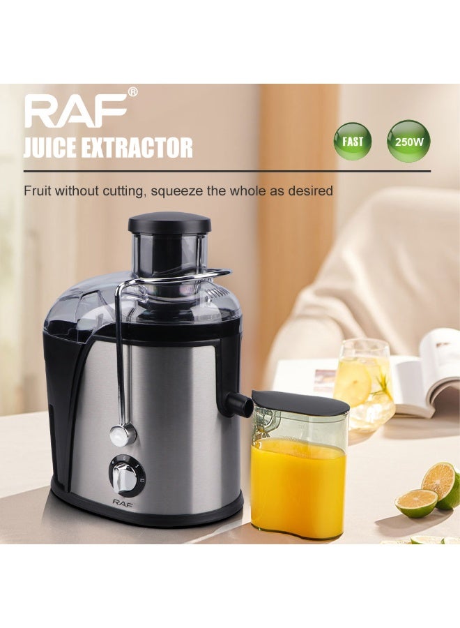 RAF 250W Juicer Extractor – Stainless Steel Fast Juice Maker with 350ml Jug, 18,000 RPM Motor & Low Noise Operation - Image 4
