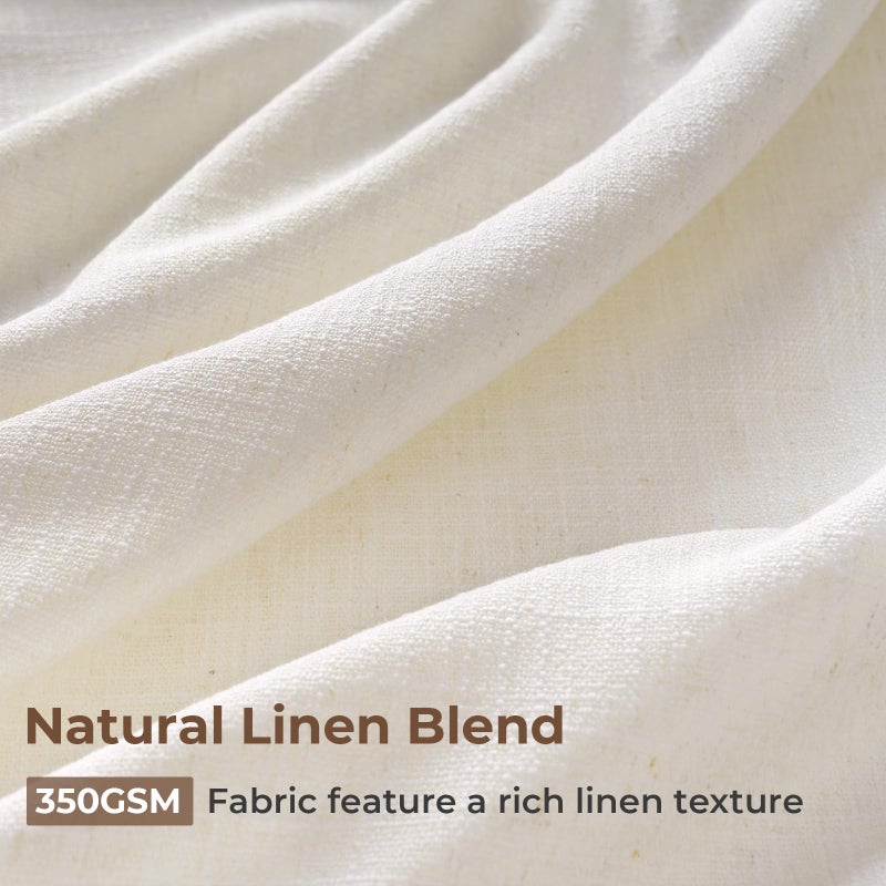 INOVADAY Memory Trained Pinch Pleated Curtains 90 Inches Long, Linen Curtains for Living Room, 2 Panel Set Pinch Pleated Drapes with Hooks, Light Filtering Window Treatment, 40" W x 90" L, Linen - Image 4