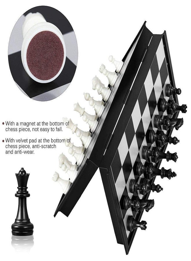 LONGMIRE Magnetic Educational Toys Travel Chess Set with Folding Chess Board Prefect Gift for Kids and Adults Multicolor (Black) - Image 4