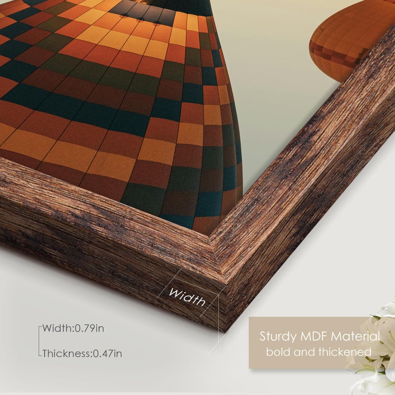 Fisnish 5x7 Picture Frame, for Tabletop Display, Horizontal or Vertical Wall Mounting, Brown - Image 5