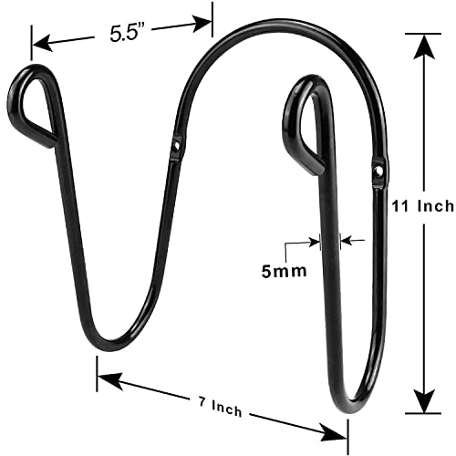 AMAZIO® Iron Water Hose Pipe Holder Hanger for Garden Hotel, Backyard and Outdoor Wall Mount Watering Hose Holder Holds Over 150ft – Black - Image 4