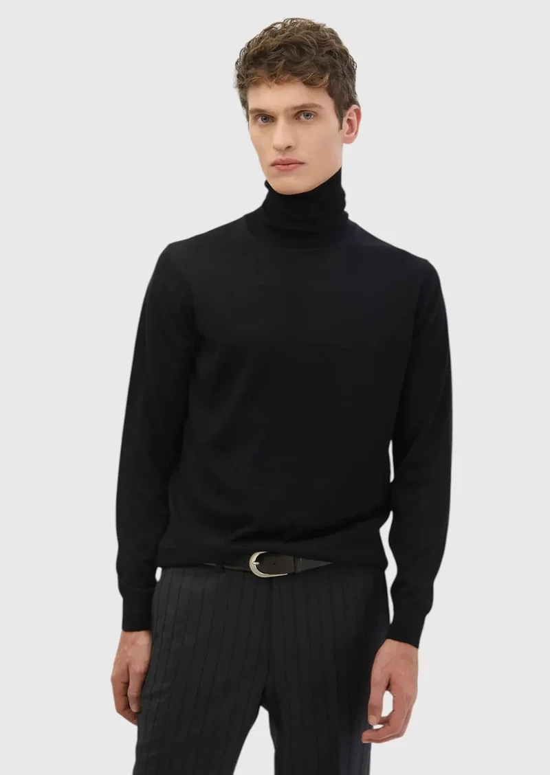 RAMSEY Black Knitwear Sweatshirt
