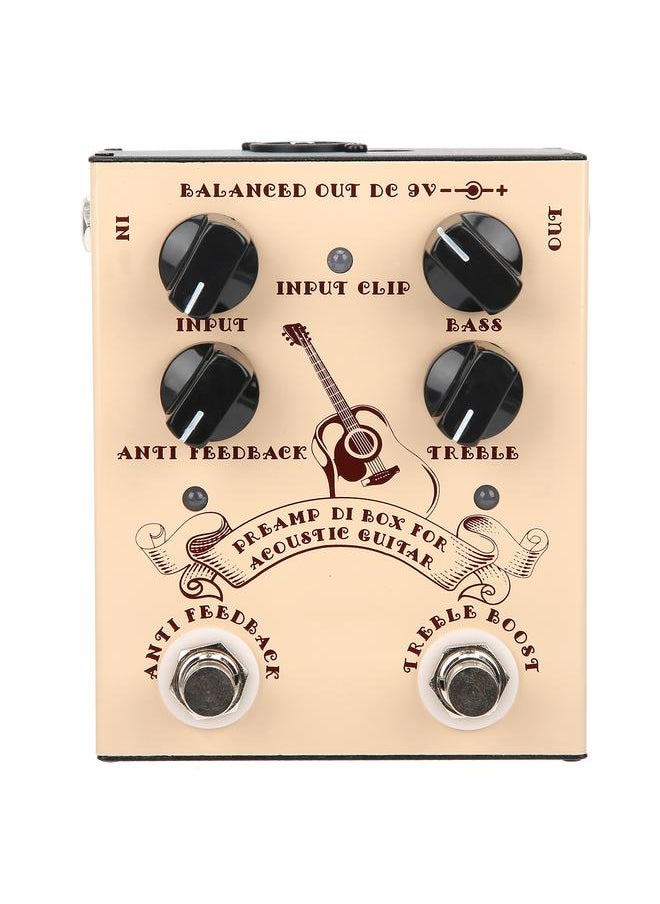Thoraya Acoustic Guitar Effect Pedal DI Box Aluminum Alloy Shell Musical Instrument Accessories  - Image 4