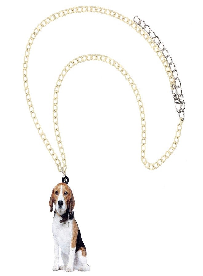 NEWEI Acrylic Sitting Beagle Dog Necklace Chain Pendants Choker Trendy Animal Pet Charm Jewelry for Women Gifts - Image 4