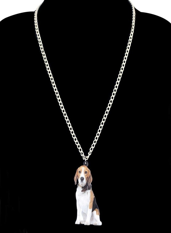 NEWEI Acrylic Sitting Beagle Dog Necklace Chain Pendants Choker Trendy Animal Pet Charm Jewelry for Women Gifts - Image 2