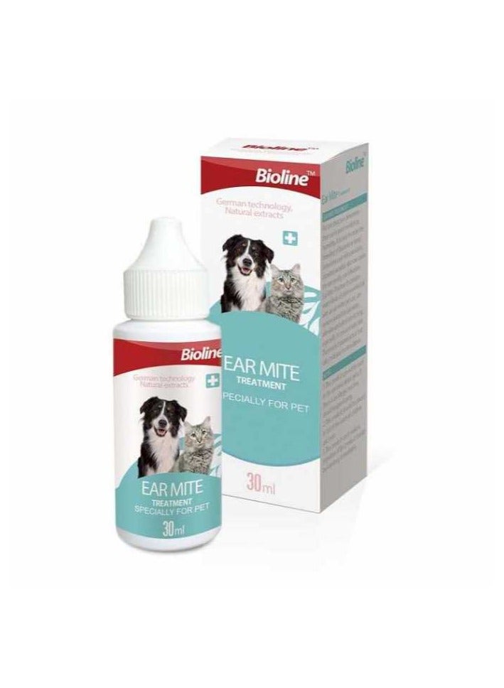 Bioline علاج عث الأذن من بيولين [الحجم - 30 مل]