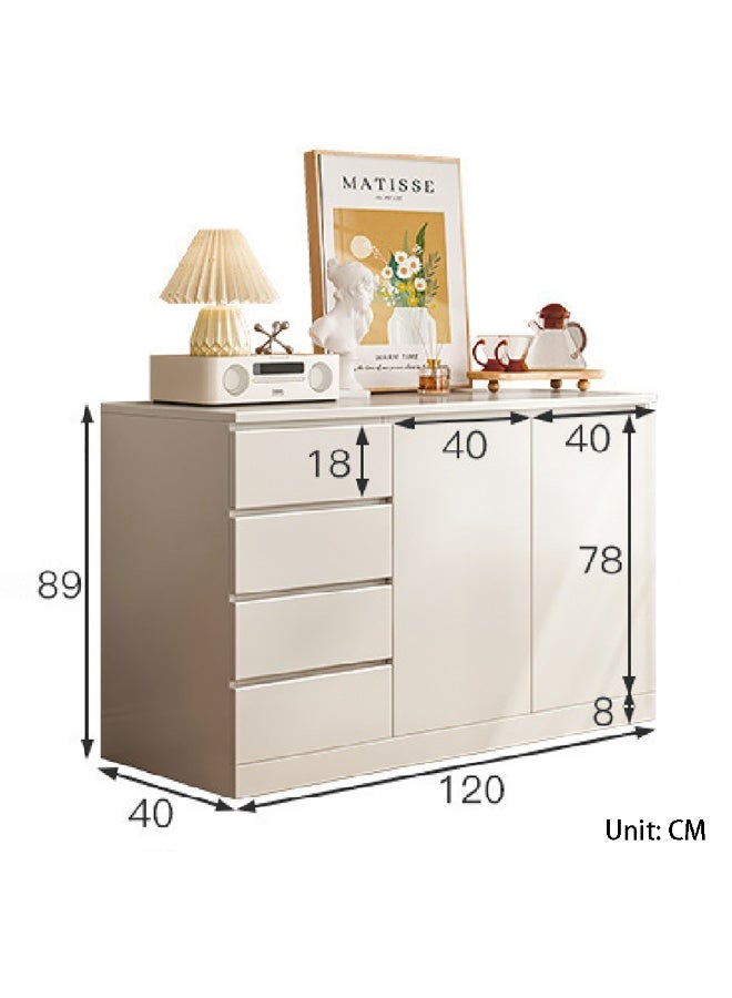 Chest of Drawers, 4-Dawer and 2-Door Wooden Storage Cabinet for Household Items and Beddins, Multifunctional Drawer Storage Cabinet for Living Room and Bedroom, DGC001 - Image 2