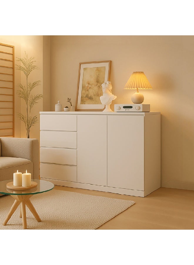 Chest of Drawers, 4-Dawer and 2-Door Wooden Storage Cabinet for Household Items and Beddins, Multifunctional Drawer Storage Cabinet for Living Room and Bedroom, DGC001 - Image 3