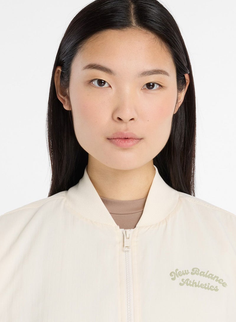 New Balance Linear Heritage Woven Bomber Jacket - Image 3