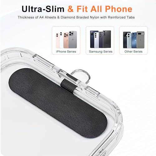 TecoKart® Crossbody Adjustable Phone Lanyard Set – Durable Anti-Drop Phone Lanyard for Mobile with Metal Chain & Card Slot – Hands-Free Phone Sling Strap for Women & Men - Image 5