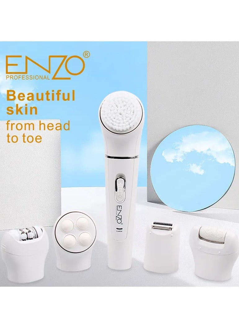 ENZO Professional - ENZO EN-0104 Rechargeable Female Epilator and Bikini Trimmer Hair Removal Shaver for Women - Image 1