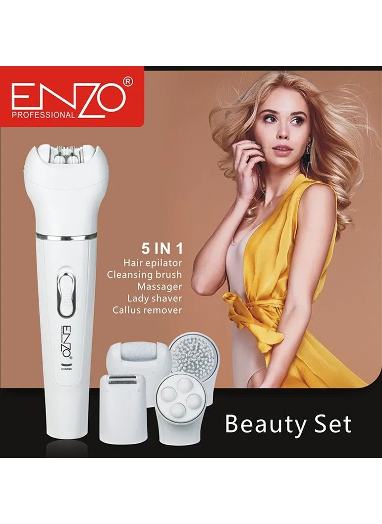 ENZO Professional - ENZO EN-0104 Rechargeable Female Epilator and Bikini Trimmer Hair Removal Shaver for Women - Image 1
