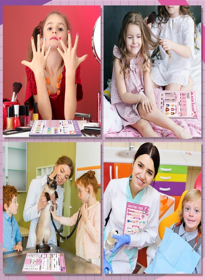 Eaasty 6 Pack Kids Pretend Play Notepads 40 Pages Pretend Pads for Kids Pretend Play Imaginative Role Play(Girls) - Image 5