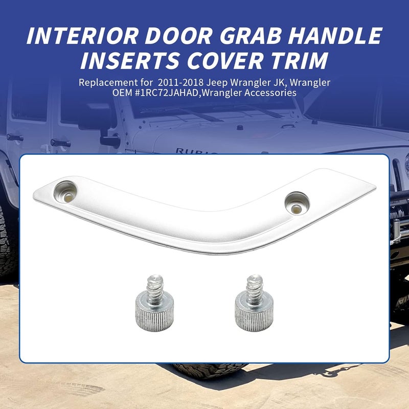 UOIENRT Interior Door Handle Cover for Jeep Wrangler JK - Image 3