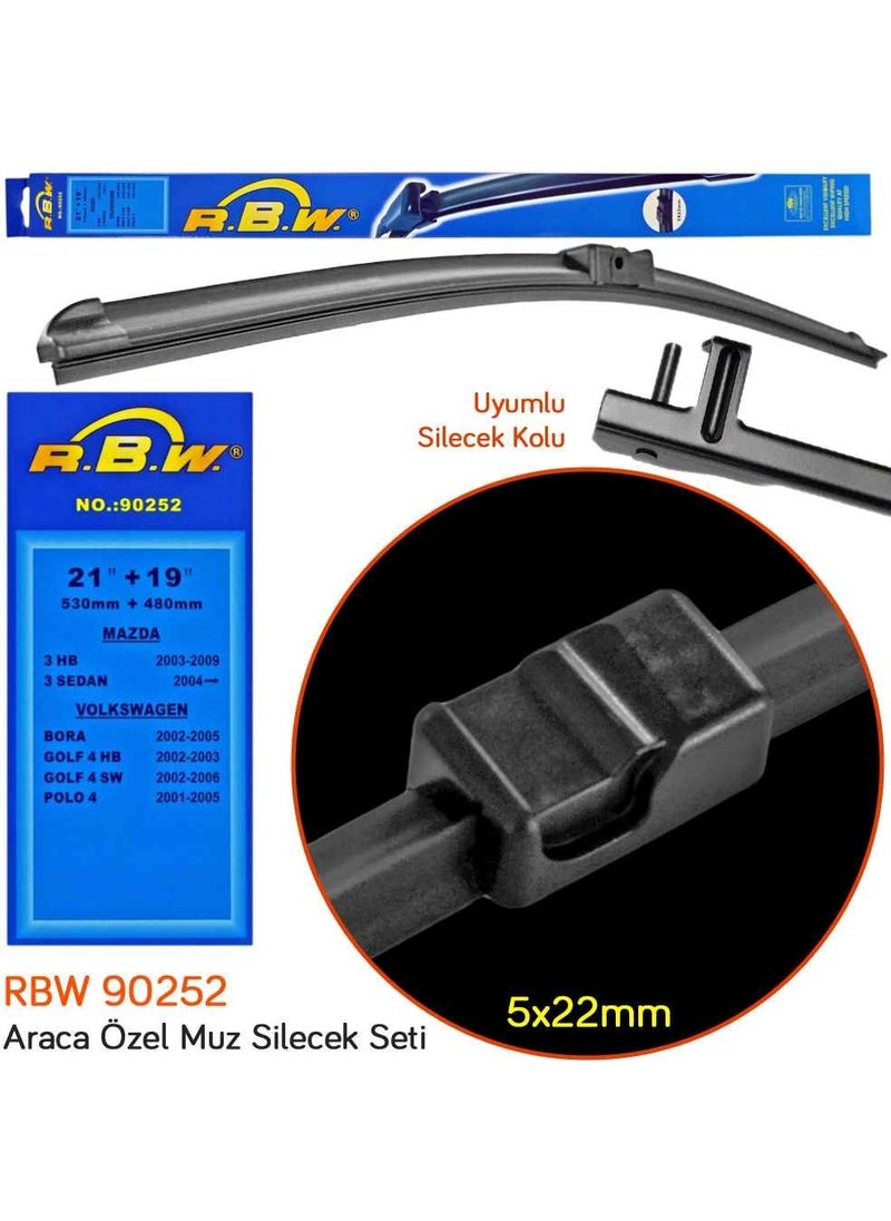 RBW - 90252 Mazda 3 Hb 2003-2009 Front Wiper Set - Image 1