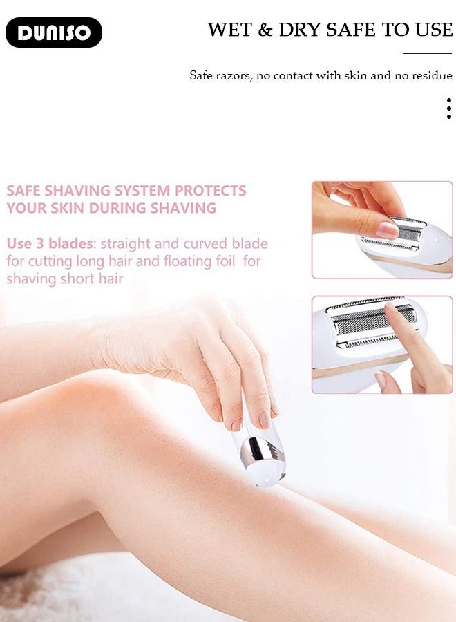 DUNISO Electric Hair Removal for Women, Portable Painless Electric Shaver Device for Face, Rechargeable Facial Hair Removal, Mini Face Shaver for Upper Lip, Chin, Eyebrow, Neck, Leg - Image 2