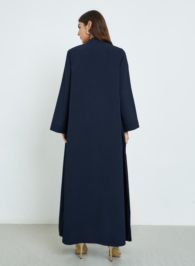 أميرة عباية مفتوحة من الأمام بتفاصيل بارزة الملمس - Image 4