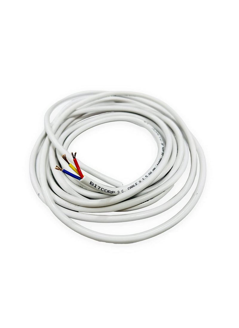 Bitcorp Extension Cord 6000W 16A 20A 25A Spike Guard Thermal Protection 2 Way Multi Pin Outlet 2 Mcb Power Cord with 5 Meter Long Wire Cable Suitable for Small and Heavy Duty Appliance