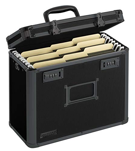 Vaultz صندوق تنظيم الملفات Vaultz - 14 × 7 × 12.19 بوصة بحجم الرسالة، صناديق تخزين محمولة مع أقفال مزدوجة للملفات المكتبية - تكتيكي للغاية - Image 2