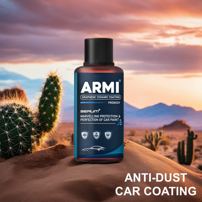 ARMI Graphene Coating For Car | Durable Paint Protection Formula | Self Cleaning | Hydrophobic Ceramic Coating | Hydrophobic Finish Spray | 30ml with free Applicator Microfibre Towel - Image 2