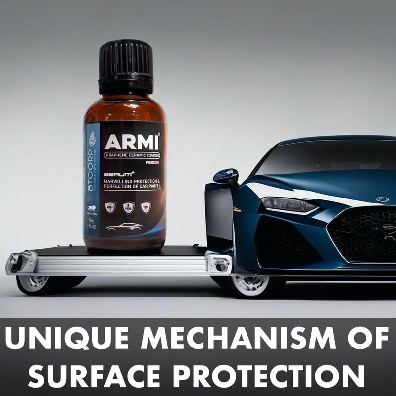 ARMI Graphene Coating For Car | Durable Paint Protection Formula | Self Cleaning | Hydrophobic Ceramic Coating | Hydrophobic Finish Spray | 30ml with free Applicator Microfibre Towel - Image 5