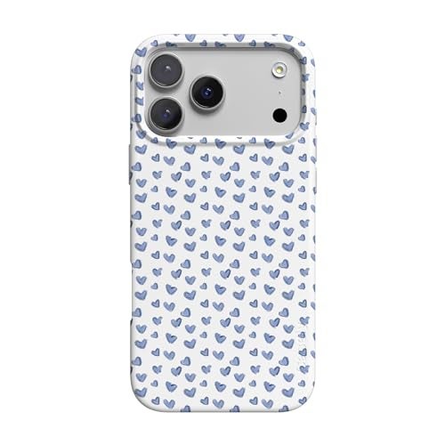 Casely iPhone 17 Pro Max Case | Lovebug | Blue Hearts | Compatible with MagSafe | Classic Ultra Slim Design - Image 1