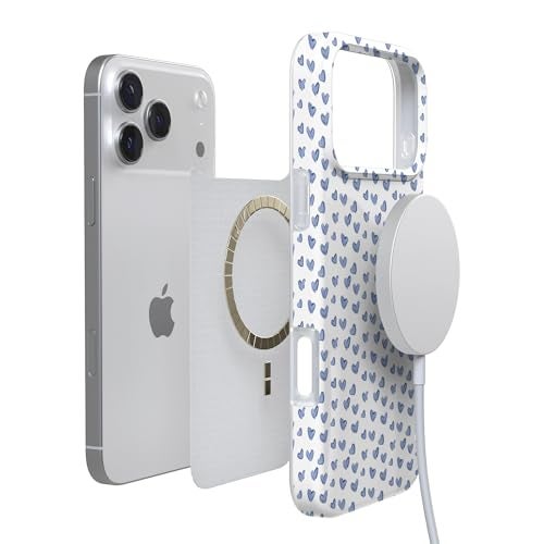 Casely iPhone 17 Pro Max Case | Lovebug | Blue Hearts | Compatible with MagSafe | Classic Ultra Slim Design - Image 4