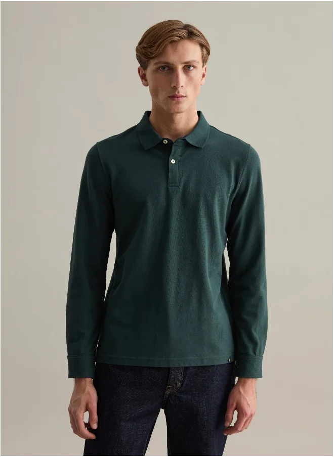 Ovs Long-sleeved polo shirt in piquet