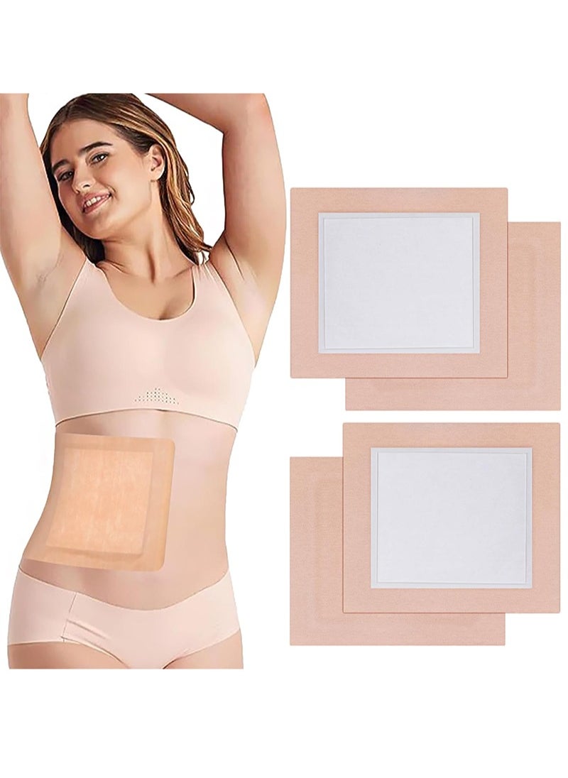 HaLunhi 4 Pack Disposable Castor Oil Packs, Castor Oil Wraps for Liver Detoxification, Highly Absorbent 8.5" * 7.5" Self-Adhesive Castor Oil Wraps Organic Cotton, No Wash, Easy to Use, Anti-Leak - Image 1