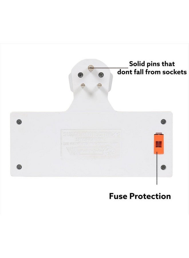 Aster Aster EX3008 3 Universal Multi Plug Wall Point Socket Extension Board with Two 2.8 Amp Fast Charging USB Ports, ON/Off Switches, Fuse Surge & Short Circuit Protection…  - Image 3