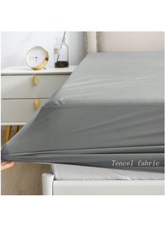 Fabienne Tencel Waterproof Mattress Protector 180x200cm King Size with 2 Pillowcases Tencel+TPU High Absorption Pad Cover for Bed 100% Waterproof Tencel Jersey Mattress Protector Grey  - Image 2