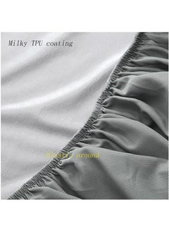 Fabienne Tencel Waterproof Mattress Protector 180x200cm King Size with 2 Pillowcases Tencel+TPU High Absorption Pad Cover for Bed 100% Waterproof Tencel Jersey Mattress Protector Grey  - Image 3