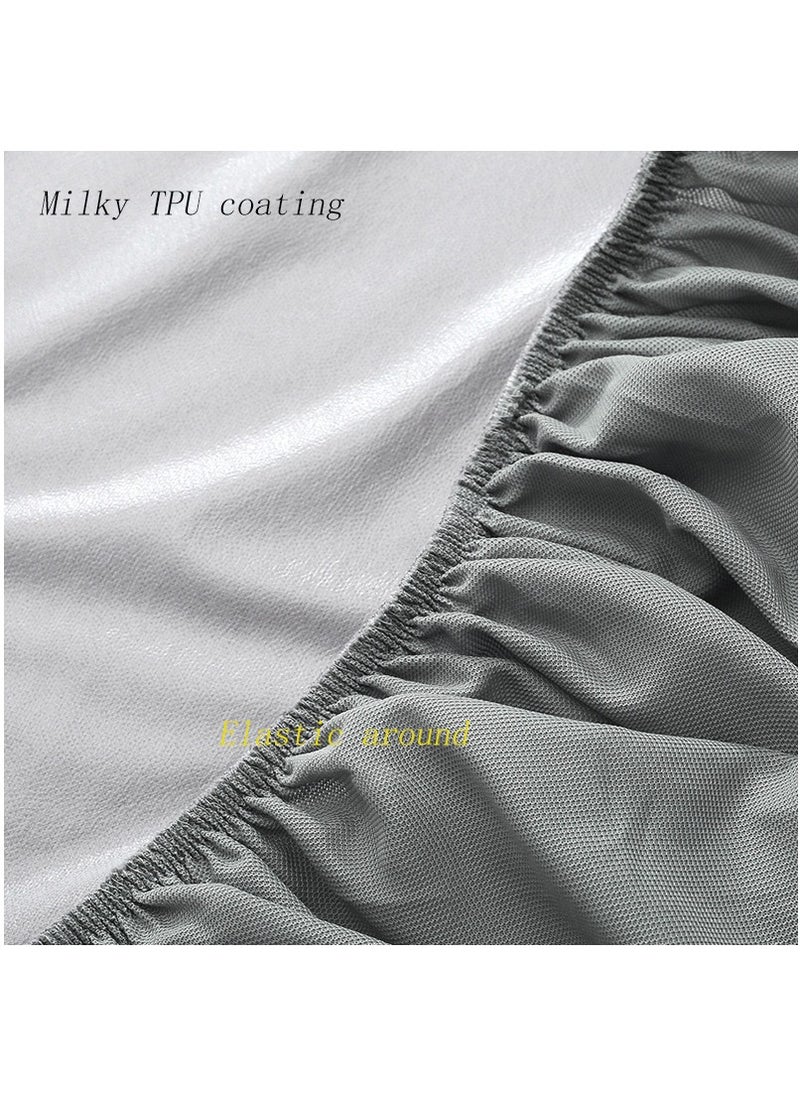 Fabienne Tencel Waterproof Mattress Protector 180x200cm King Size with 2 Pillowcases Tencel+TPU High Absorption Pad Cover for Bed 100% Waterproof Tencel Jersey Mattress Protector Grey  - Image 3