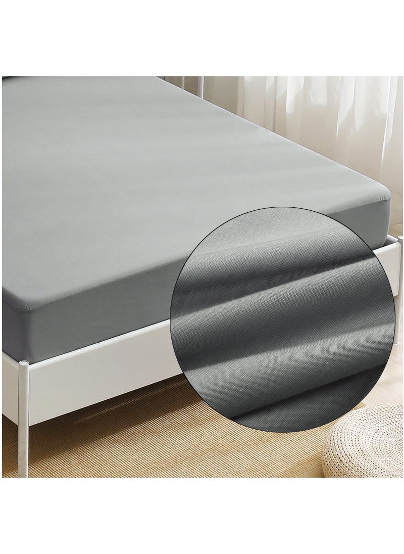 Fabienne Tencel Waterproof Mattress Protector 180x200cm King Size with 2 Pillowcases Tencel+TPU High Absorption Pad Cover for Bed 100% Waterproof Tencel Jersey Mattress Protector Grey  - Image 4