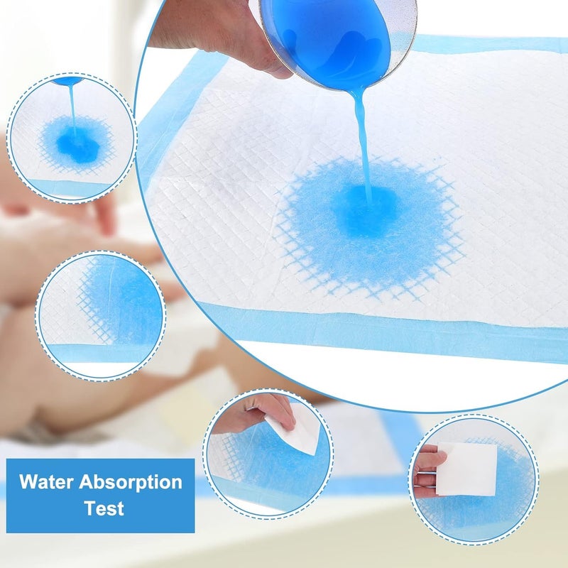 Bgtecho 100 Pack Disposable Changing Pads 17 X 13 Inch Disposable Pads for Baby Waterproof Diaper Changing Pad LeakProof Breathable Underpads Table Protector Mat Baby Underpads LinerUltra Absorbent - Image 5