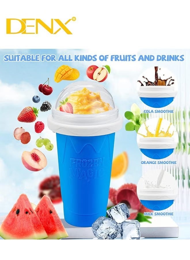 Denx Portable Silica Gel Squeeze Cup Magic Drink for Making Milkshakes, Ice Cream, and Smoothies - Image 5