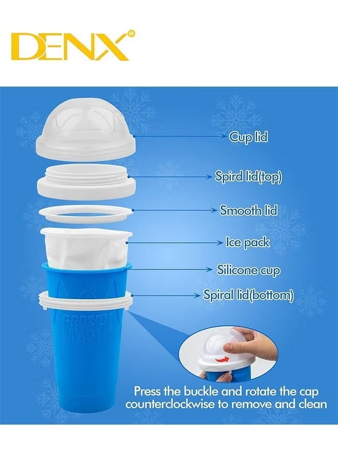 Denx Portable Silica Gel Squeeze Cup Magic Drink for Making Milkshakes, Ice Cream, and Smoothies - Image 3