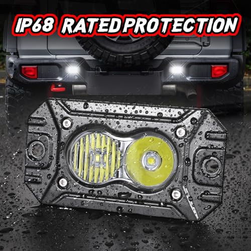 Auto Power Plus LED Pod Lights Flush Mount, Auto Power Plus 2PCS 4 Inch Off Road Driving Lights Flush LED Light Bar Combo Backup Work Light Bumper Cube Light for Truck Pickup UTV ATV Boat 4x4 - Image 5