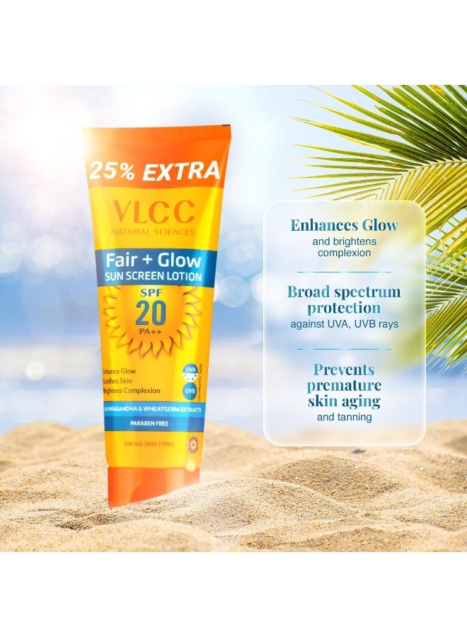 VLCC VL Fair+Glow Sun Screen Lotion SPF 20 50ml - Image 3